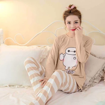 

Casual Comfort Pajama Sets For Women Long Sleeve 2 Pcs Spring Summer Good Quality Pajamas For Woman Summer Sleepwaer