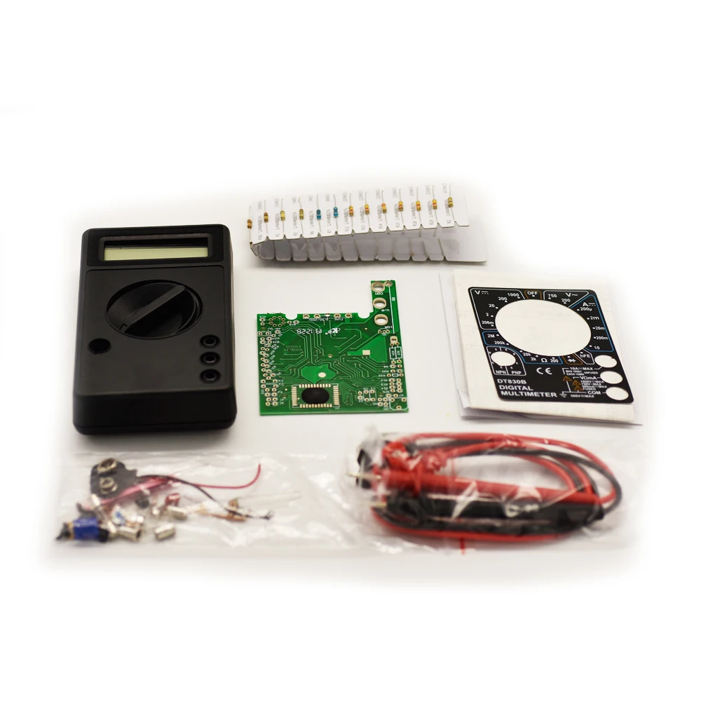 Shumo DIY DT830B Kit de Multimetros digitales Kit de aprendizaje electronico