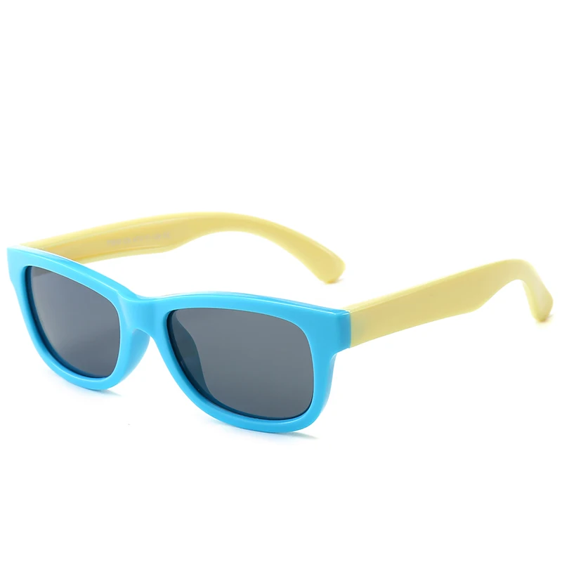 Blue Yellow Детские поляризованные солнцезащитные очки, UV400, очки oculos de sol, Детские зеркальные солнцезащитные очки, винтажная оправа для мальчиков и девочек, солнцезащитные очки SKT1510 - Цвет линз: Blue Yellow