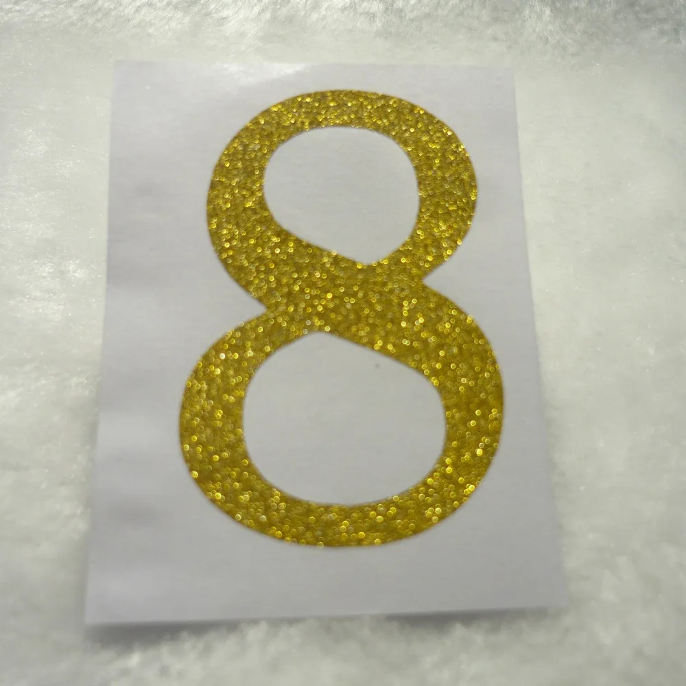 2inch Gold Glitter Number "8" Stickers Decorative Number01
