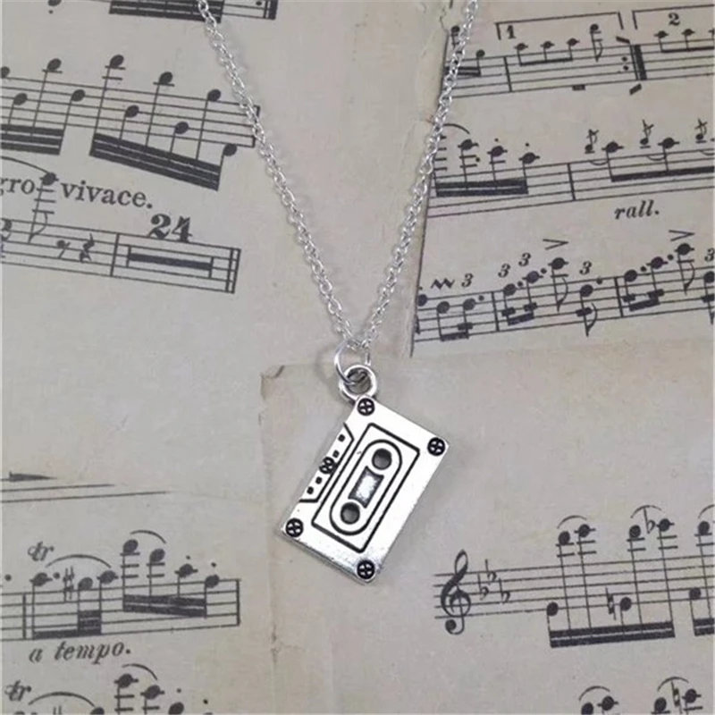 Cassette Necklace Music Jewelry Retro Musician Gift Old Tape Deck Funny Birthday Present | Украшения и аксессуары