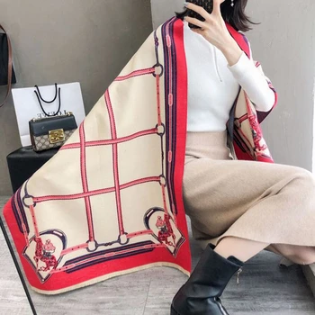 

Luxury Brand 2020 New Winter Scarf Women Fashion Brushed Shawls and Wraps Thick Warm Cashmere Scarves Pashmina Large Echarpe