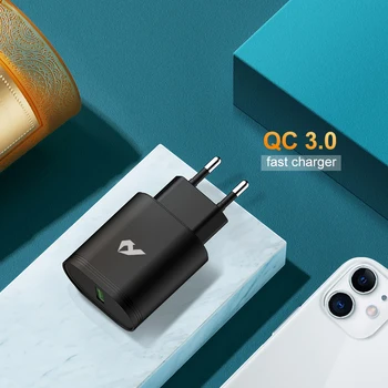 

18W USB Charger QC3.0 Adapter Wall Fast Charger Eu Plug Mobile Phone Quick Charge USB for Iphone 11Pro Samsung Galaxy Xiaomi