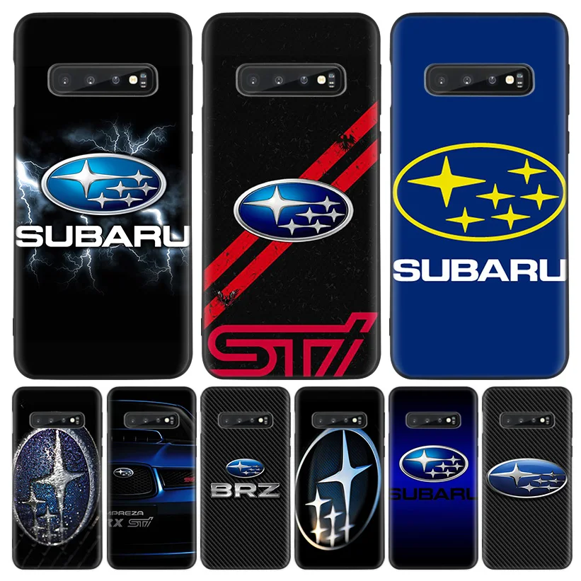Автомобильный Логотип Subaru черная крышка чехол для телефона для samsung Galaxy A50S A10S A20S A10 A20E A30 A40 A50 A70 M40 M30S A80 корпус под плетенную сумку