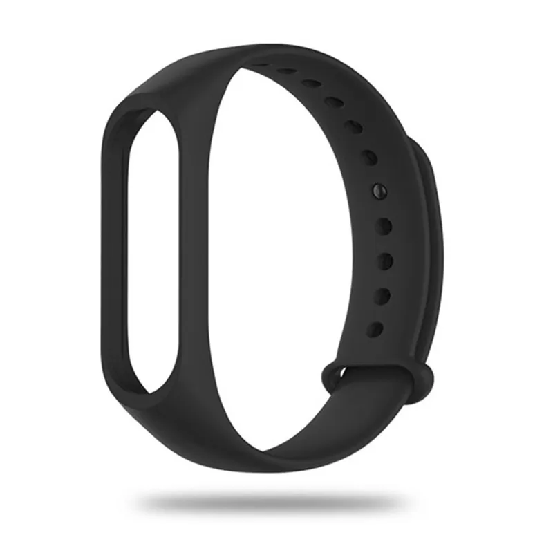 Черный Dropshipping Silicone Wrist Strap Adjustable Bracelet Clasp For Original M3 USB Charging Smart Wristband Smart Accessories - Цвет: Черный