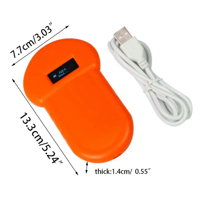 

Pet microchip Scanner Animal RFID Tag Reader dog reader Low Frequency Handheld RFID Reader with Animal Chip