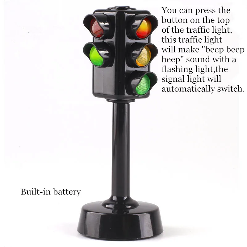 Светофор развивающие игрушки набор для стоянки автомобилей Моделирование звука и света Автомобильный световой сигнал безопасности игрушки раннего развития