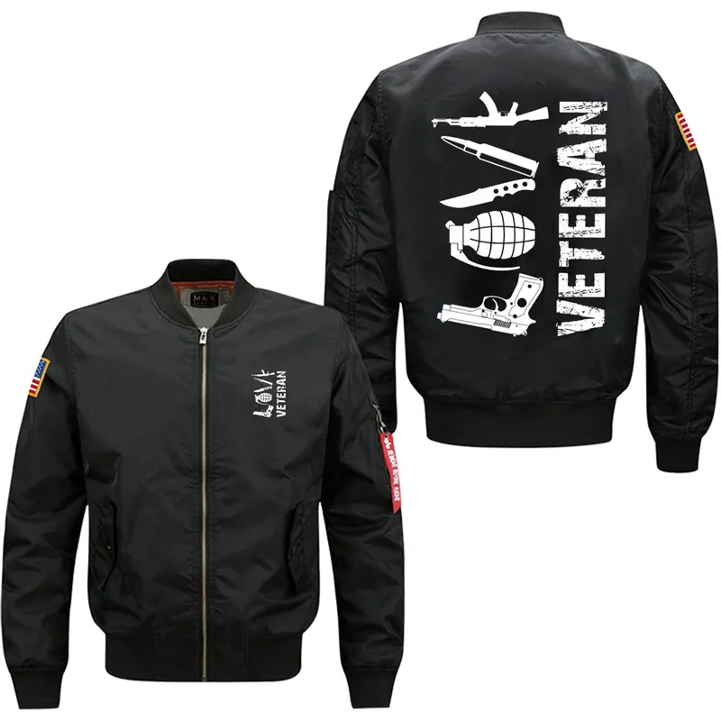 2019 модный мужской жакет куртка бомбер для мужчин пистолет и нож мужская лётчика