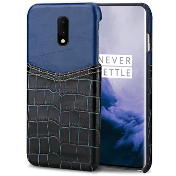 

Genuine leather Phone Case For Oneplus 8 Pro 6 6T 7 7T Pro Case For 3 3T 5 5T Cowhide Stitiching texture card slot Back cover