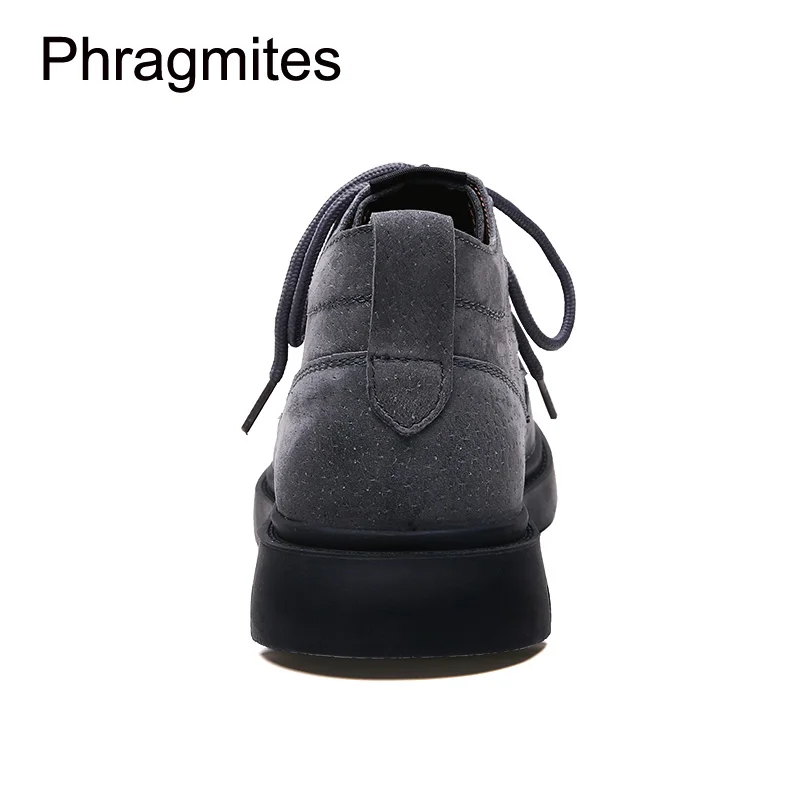 Phragmites повседневные мужские ботинки Чукка в деловом стиле из свиной замши; Zapatos De Mujer; уличные теплые зимние кроссовки; Модные ботильоны