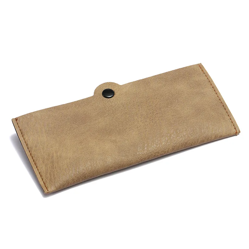Iboode, водонепроницаемый кожаный чехол для очков, сумка для очков, простой Мягкий Твердый Чехол для очков для чтения, сумка для хранения очков, органайзер для очков - Цвет: Brown