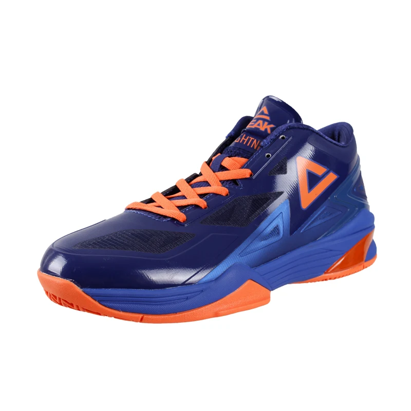 PEAK professional George Hill Lightning II Basketball Shoes Outdoor Safety Drop-in Cushioning Basketball Sport Sneakers - Цвет: Синий