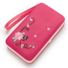 PU Leather Phone Bag Women Wallets Coin Money Purse Female Long Clutch Wallets Credit Card Holder Wallet Monedero Portemonnee