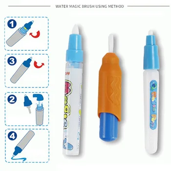 

Cartoon Water Drawing Foldable Funny Coloring Painting Kids Toy Safe 100x80cm Writing Board Toddler Gift Aqua Magic Doodle Mat