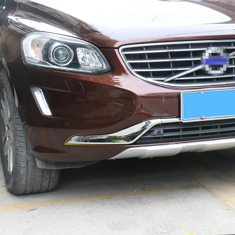4 шт. для Volvo XC60 ABS передний бампер Нижняя Центральная решетка гриль накладка автомобильные аксессуары для модернизации