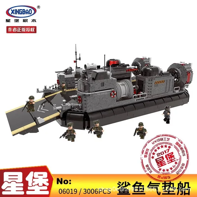 

XINGBAO Building Blocks Xb06019 Hovercraft across the Battlefield Military Small Particles Building Blocks Model Battle Scene To