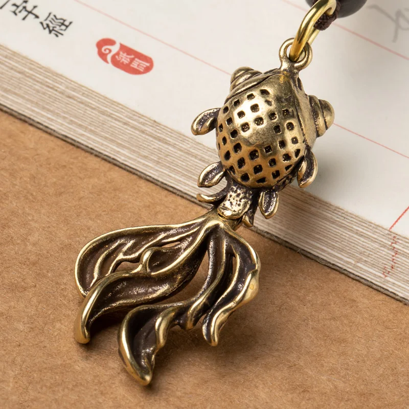 brass goldfish lanyard pendant (3)