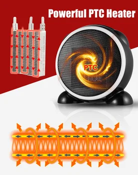 

Electric 220V 500W Warm Air Blower Mini Electric Table Fan Heater Fast PTC Air Warmer Portable Small ptc Ceramic Fan Heater