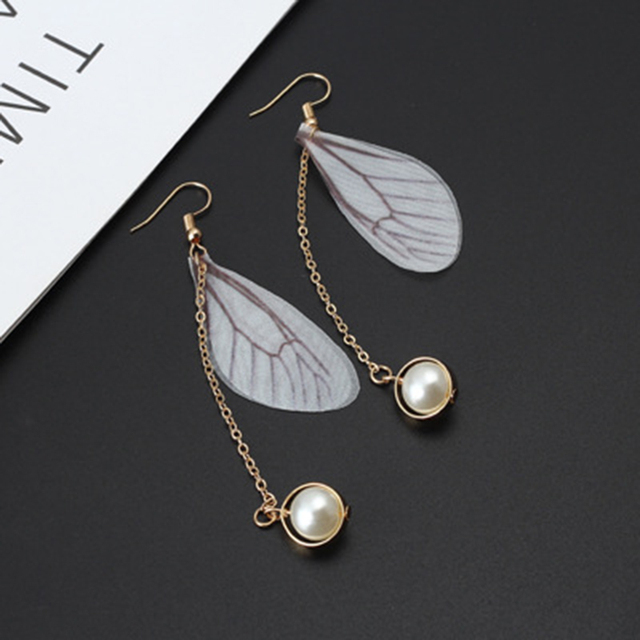 Fairy 1Pair Long Tassel Earrings Fashion Feather Style Ethnic Boho Big Statement Dangle Earring Wedding Earrings Brinco