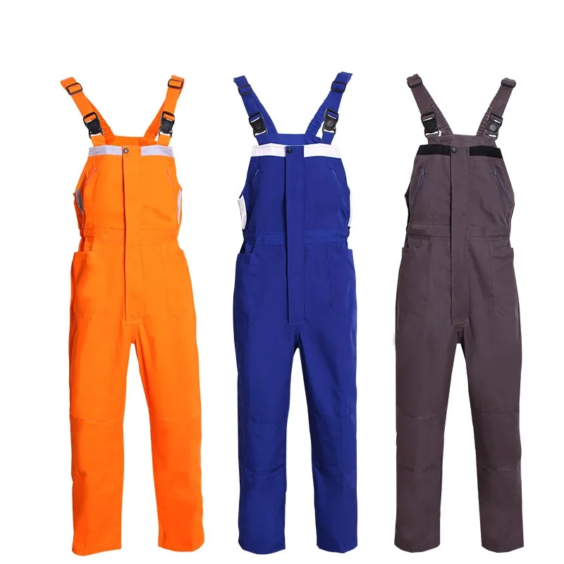 Men bib overalls work coveralls uniforms fashion hip hop strap jumpsuit repairman factory