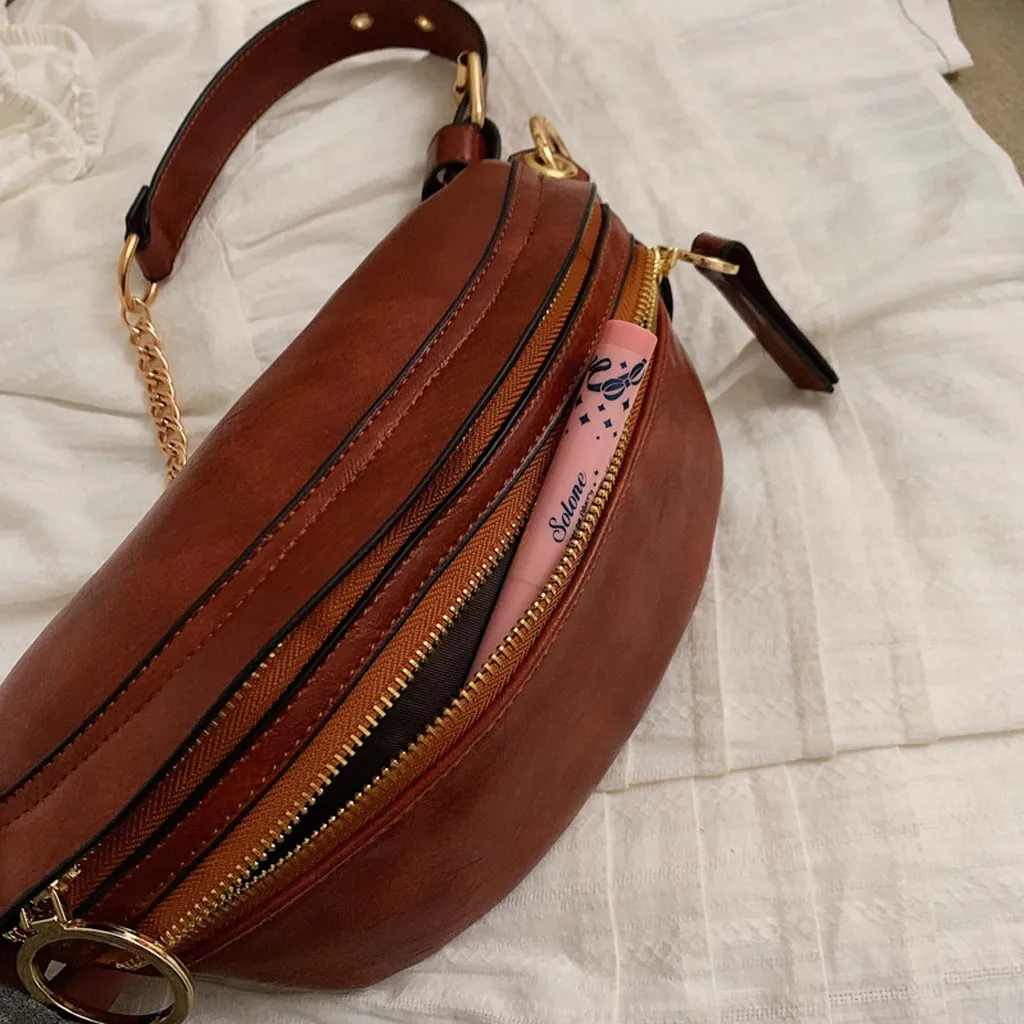 Модная мужская кожаная поясная сумка с несколькими карманами и несколькими застежками-молниями, Сумка с регулируемым ремнем, поясная сумка для покупок, сумки для телефонов# LR2