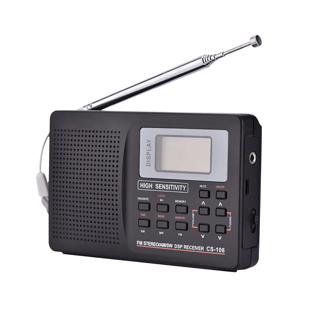 Мини fm-радио Портативный радиоприемник с поддержкой AM/FM/SW/MW/LW полночастотный радиоприемник с поддержкой будильника для пожилых людей