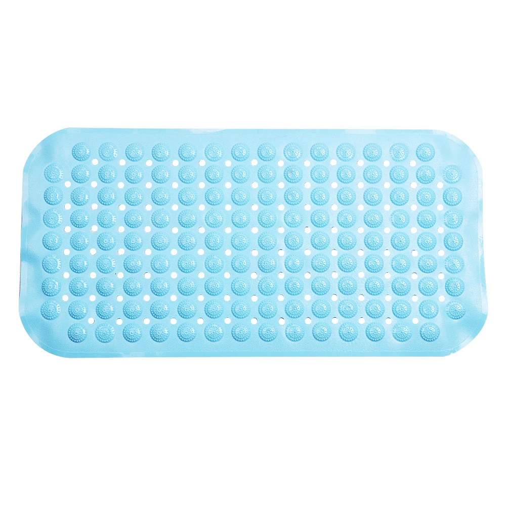 Light blue Мягкий из ПВХ резины для ванной туалетный коврик для ванной комнаты нескользящий коврик для ванной комнаты с всасыванием защитный коврик для детей в возрасте массаж ног - Цвет: Light blue