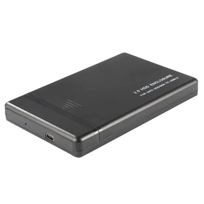 2,5 дюймов USB2.0 SATA2.0 коробка для жесткого диска корпус для внешнего жесткого диска инструмент Поддержка 3 ТБ корпус для внешнего жесткого диска, лидер продаж - Цвет: Черный