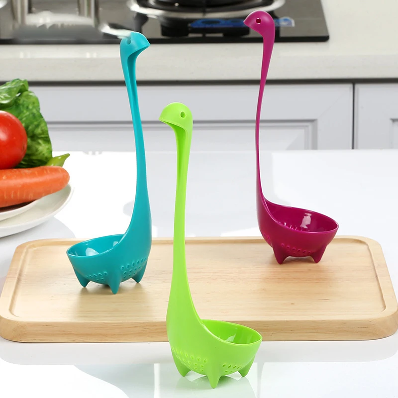 Swan Shaped Soup Colander Spoon Long Handled Dipper Ladle Colander Tableware Dinnerware Reusable Ladle Kitchen Gadgets Tools