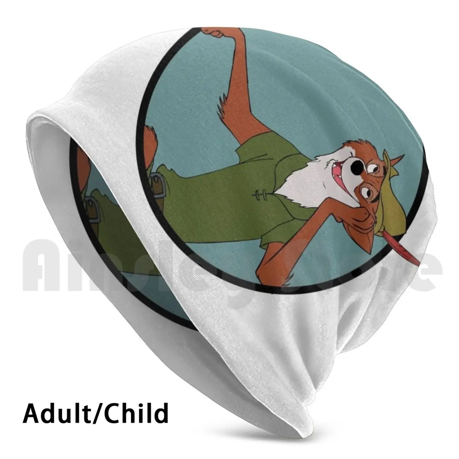 Robin Hood Beanie Hedging Cap Cuscino Con Stampa Fai Da Te Robin Hood Cartoon Fox Foxy Nostalgia Green Merry Forest Movie