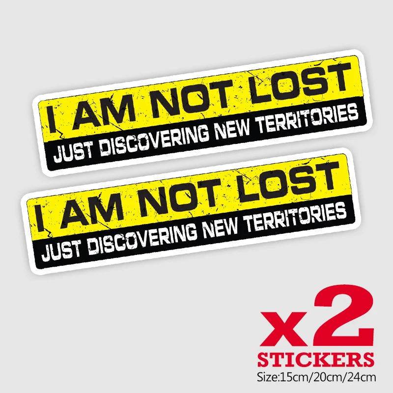 32635# 15/20/24CM Funny PVC Decal I AM NOT LOST Car Sticker Waterproof Accessories on Bumper Rear Window Truck Motorcycle | Автомобили и