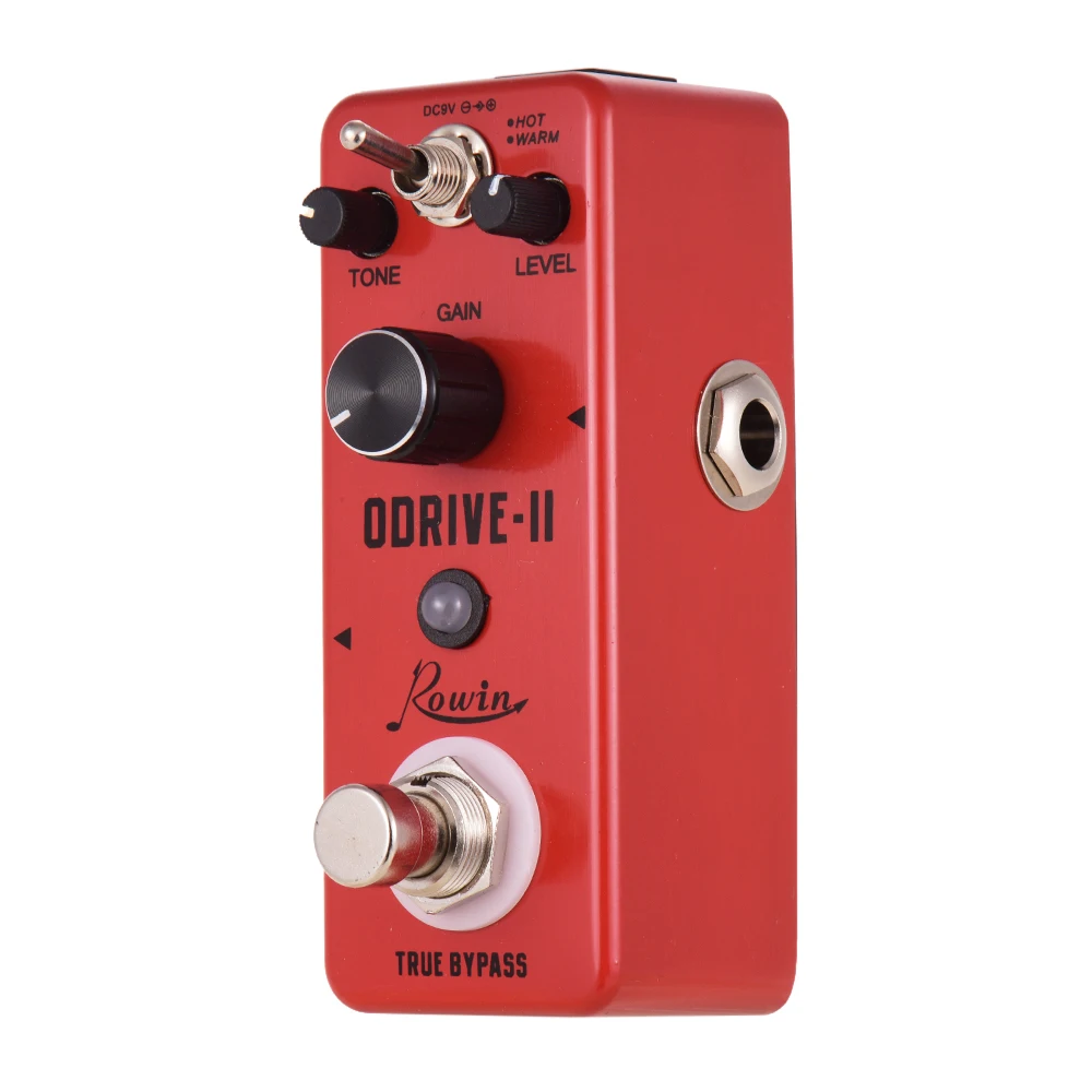 Rowin ODRIVE-II классическая электронная педаль для гитарного эффекта овердрайв 2 Режим работы корпус из алюминиевого сплава True Bypass