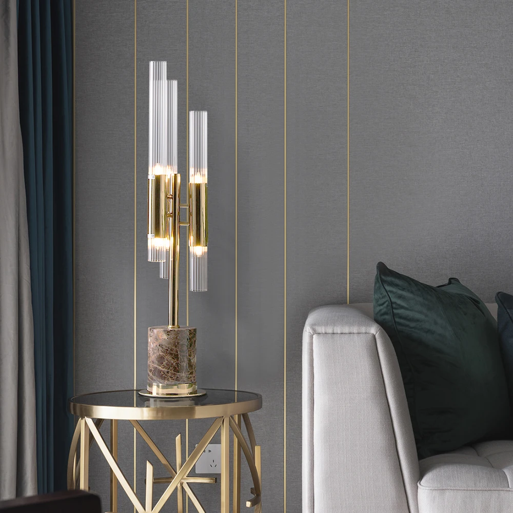 

Modern LED marble base table lamp living room study room floor bedroom bedside office designs crystal desk light led tafellamp