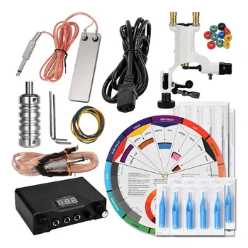 

Tattoo Machine Kit Tattoo Accessories Sets Tattoo Pedal Color Wheel Rubber Band Pin Cushion Supply Group