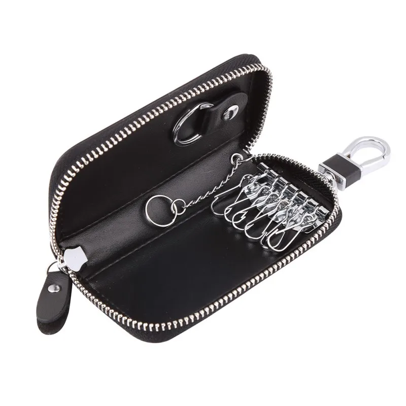 Кожаный Автомобильный держатель для ключей, кошельки для мужчин, ключница для ключей, органайзер для ключей, женские чехлы для ключей, сумка на молнии