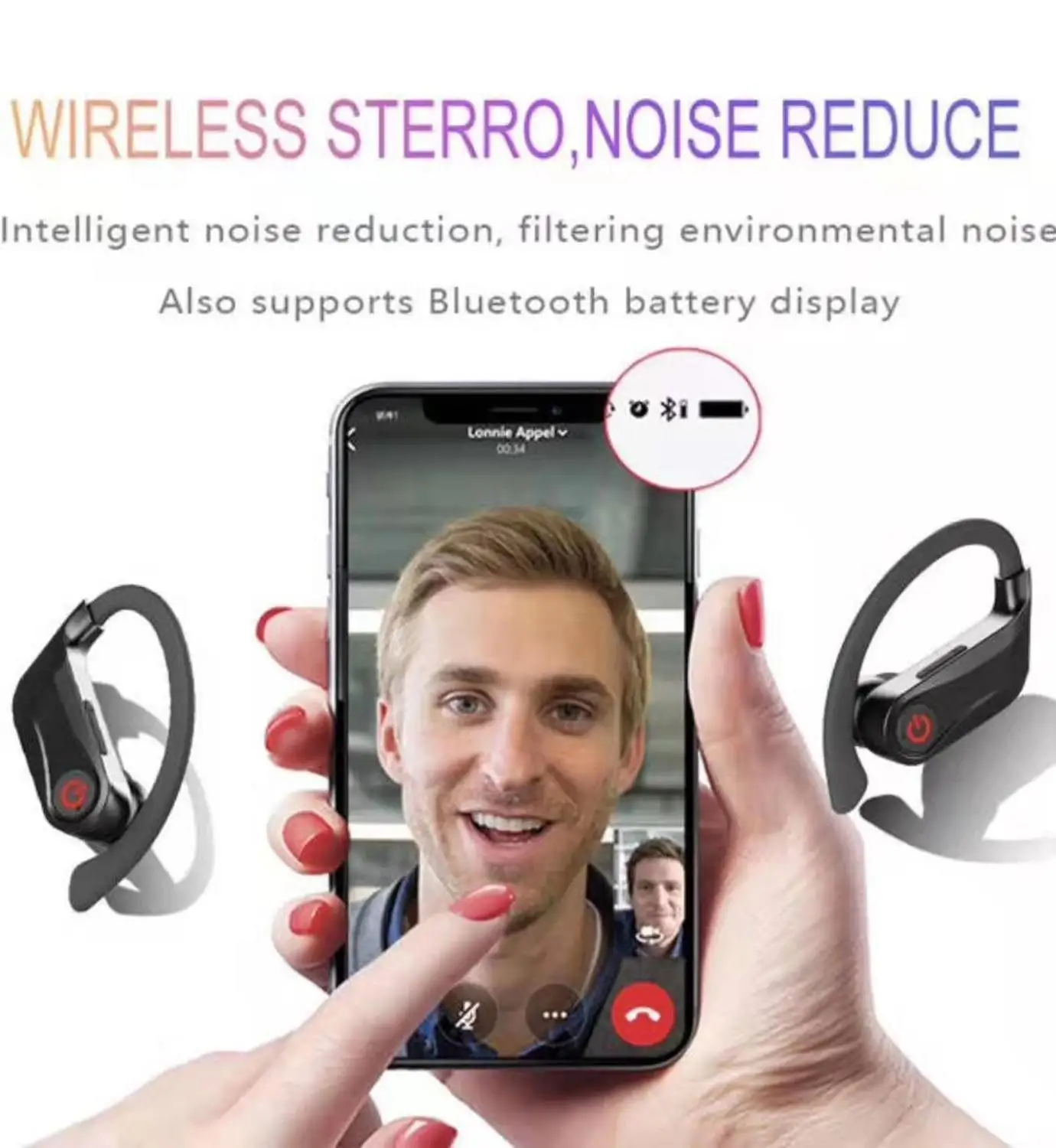 Bluetooth 5,0 наушники TWS ультра-длинная Беспроводная bluetooth-гарнитура водонепроницаемый стерео громкой связи игровой телефон наушник PK HBQ q32q67