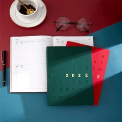 Carnet de notes A5 2022, carnet de temps, calendrier de gestion hebdomadaire, couverture Simple, papeterie scolaire, livret de Minutes de réunion 