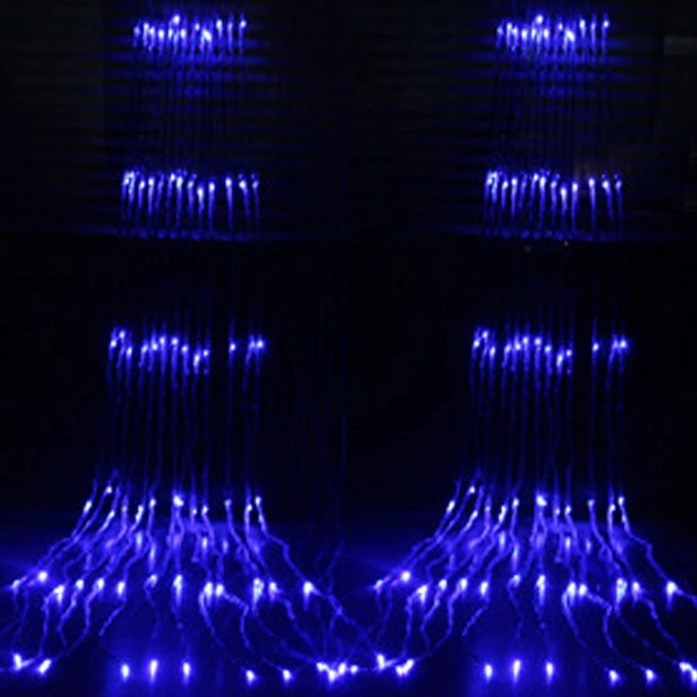 3X3M LED Waterfall Waterproof Meteor Shower Rain String Light Christmas Wedding Curtain Icicle Fairy String Garland Decor lights 5