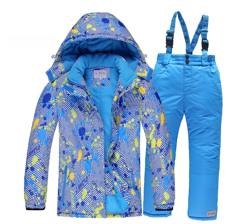 Let's Go/Детские Лыжные комбинезоны, лыжные костюмы, куртки зимняя ветрозащитная одежда для улицы Спортивная куртка и зимние штаны для мальчиков и девочек