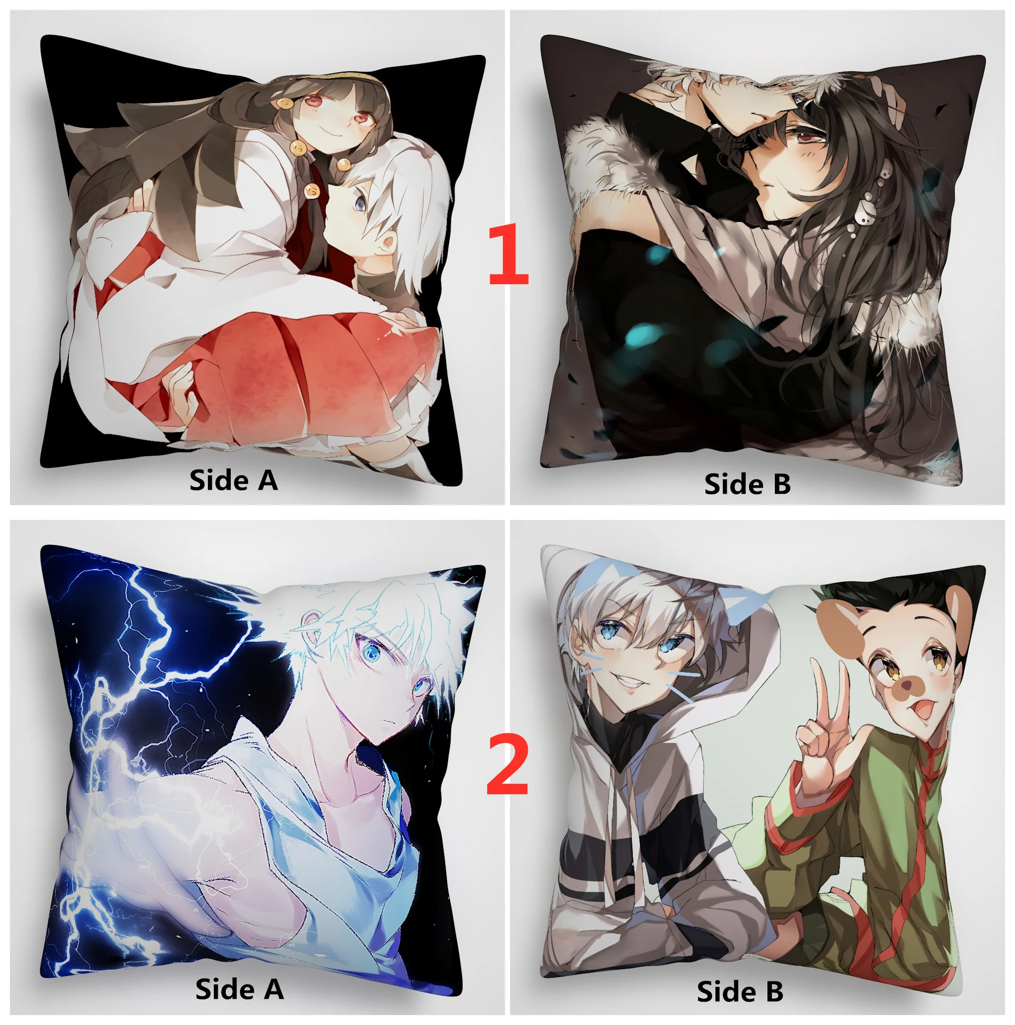 HUNTER x HUNTER Killua Zoldyck Alluka Gon Freecss аниме Двусторонняя Подушка Чехол для подушки