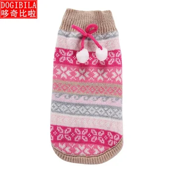 

dog clothes pet dog sweater Cat Sweater Teddy than bear clothes knitting Big Dog Christmas Sweater autumn and winter