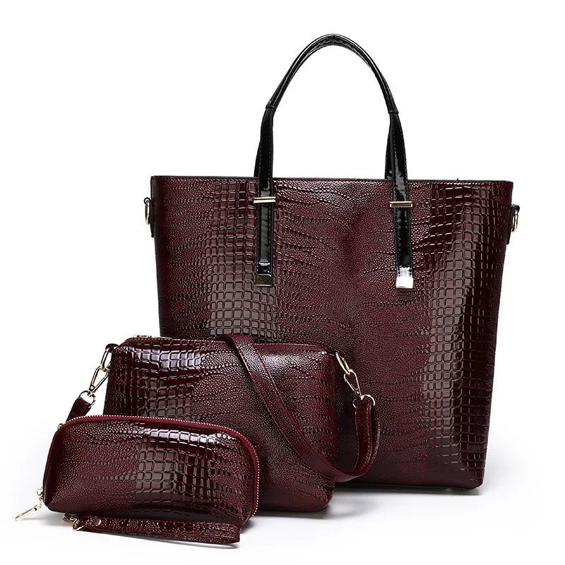 

Holy Snow Beauty 2019 New Style Europe And America Fashion Shoulder Bag/ Hand Bag Shoulder Embossed Three-piece Set Picture WOME