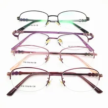 Модная новая стеклянная оправа с очень легкой рамой, Оптический металлический стеклянный каркас для дам
