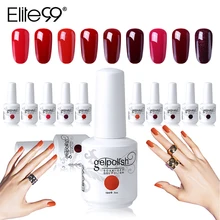 Elite99 15 мл цвет Красного Вина Гель-лак долговечный Гель-лак для ногтей замачиваемый УФ светодиодный гель-лаки DIY Дизайн ногтей Гель-лак