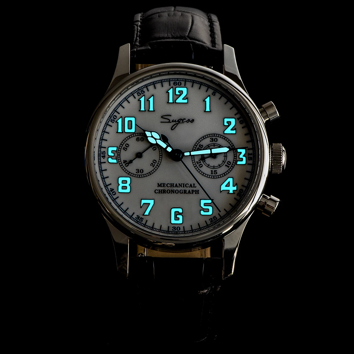 Pilot Air Force 1963 orologio quadrante in ceramica orologio da polso 40mm ST19 cronografo Tianjin movimento moda Panda orologio retrò Reloj Homber