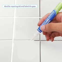 Color Waterproof Tile Gap Repair Pen White Tile Refill Grout Pen Mouldproof Filling Agents Wall Porcelain Bathroom Paint Cleaner