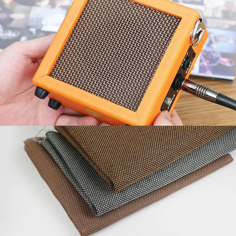 Speaker Grill Cloth Audio Stereo Mesh Dust Cloth Filter Fabric 1.75x0.5m  Coffee