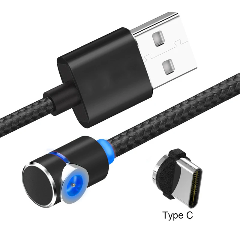 Магнитный зарядный кабель Micro USB кабель 2.4A для iPhone samsung Android мобильного телефона быстрой зарядки Тип C кабель магнит Зарядное устройство провод шнур