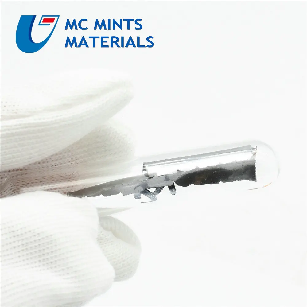 Rhenium высокой чистоты повторно запечатанный лист 99.99% 1 г Сияющий драгоценный супер металлический элемент разработки простое вещество