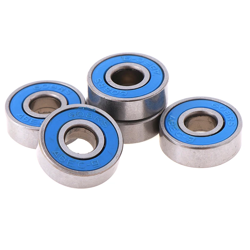 5x ABEC-9 608 2RS роликовые колеса для роликовых коньков с возможностью поворота на подшипник анти-ржавчины скейтборд подшипник ступицы колеса красный герметичный 8x22x7 мм Винт